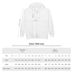 Embroidered White Mustang Full Zip Hoodie