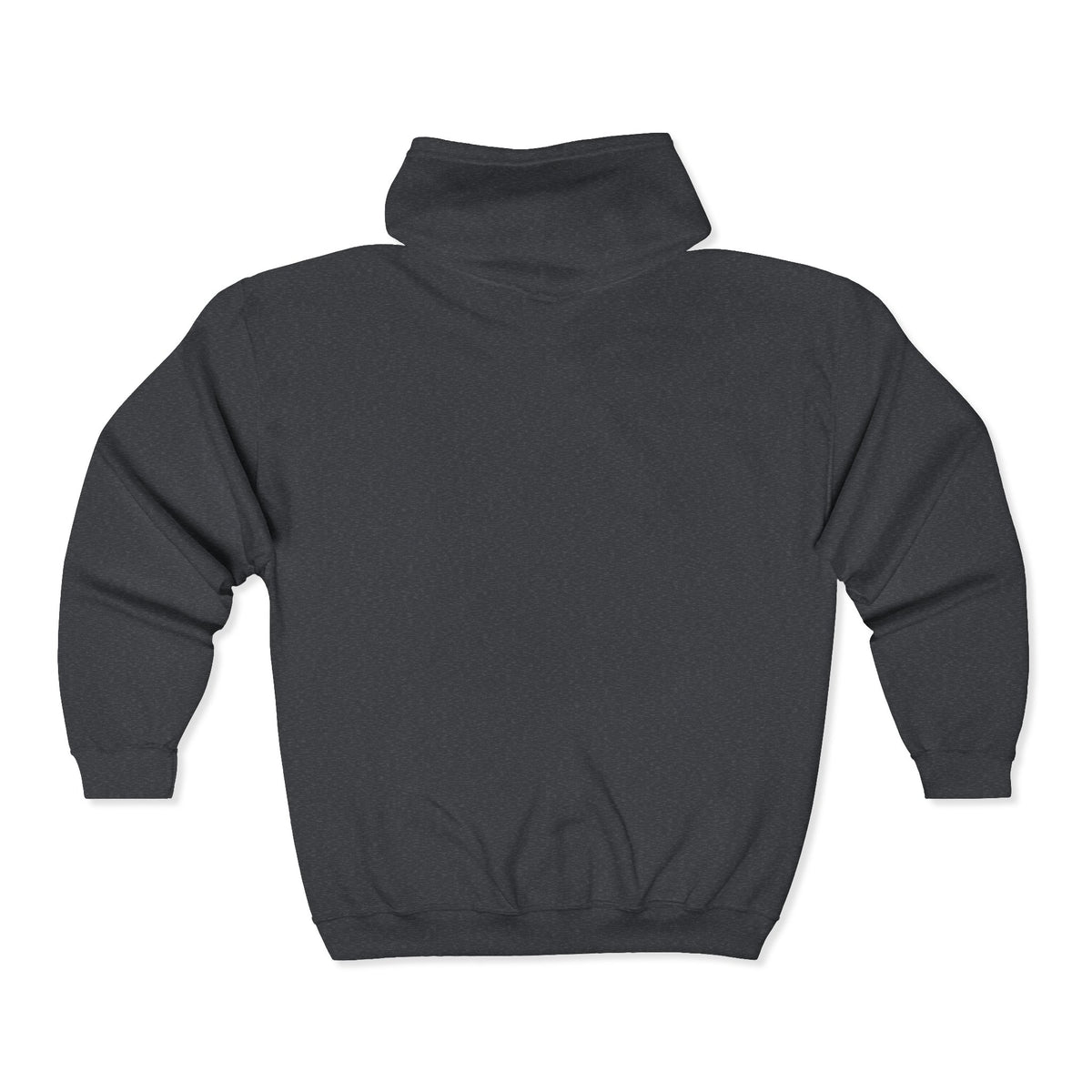 Embroidered White Mustang Full Zip Hoodie