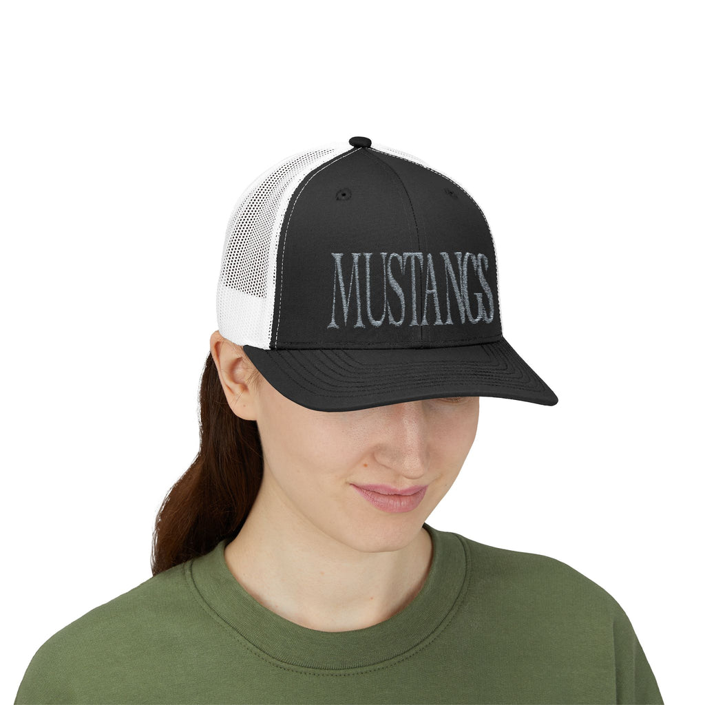 Embroidered Mustangs Trucker Hat