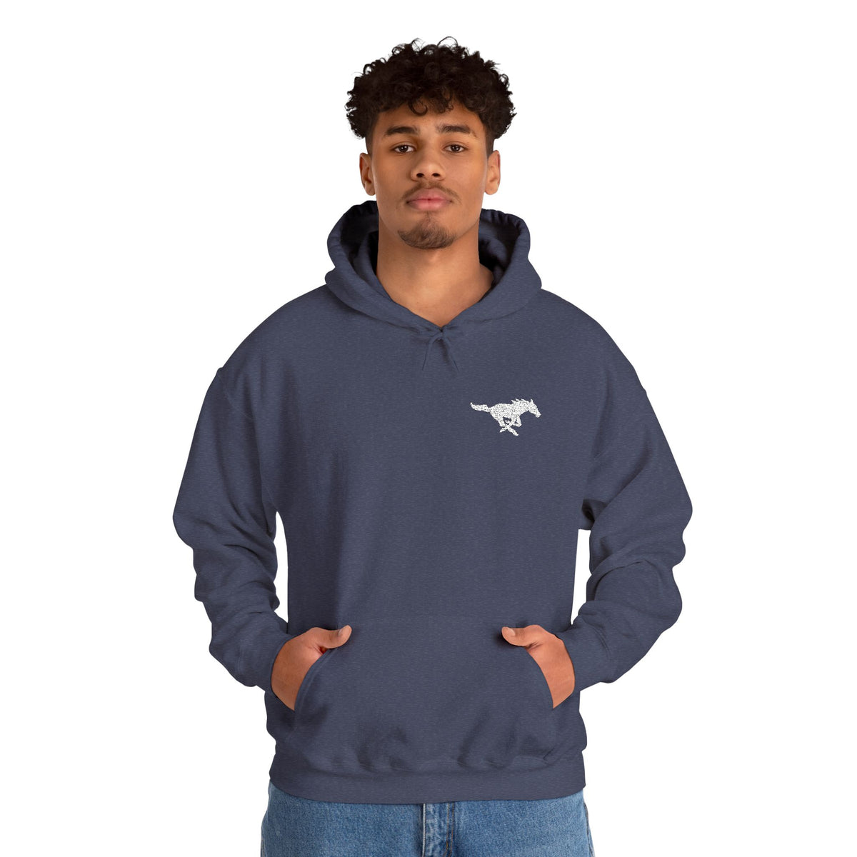 Embroidered Mustang Heavy Blend™ Hoodie