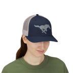 Embroidered Snapback Trucker Hat with horse