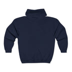 Embroidered Blue Mustang Full Zip Hoodie