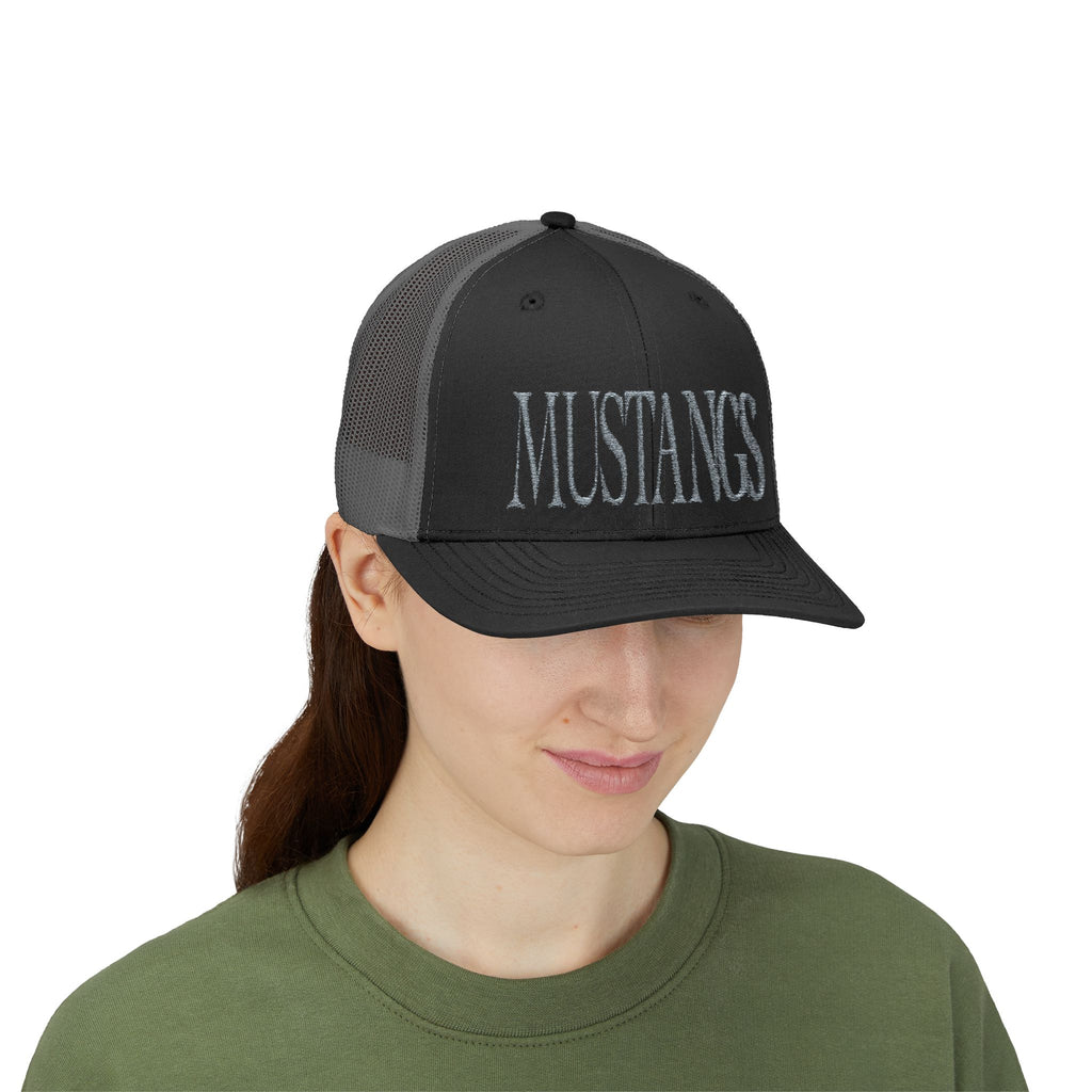 Embroidered Mustangs Trucker Hat