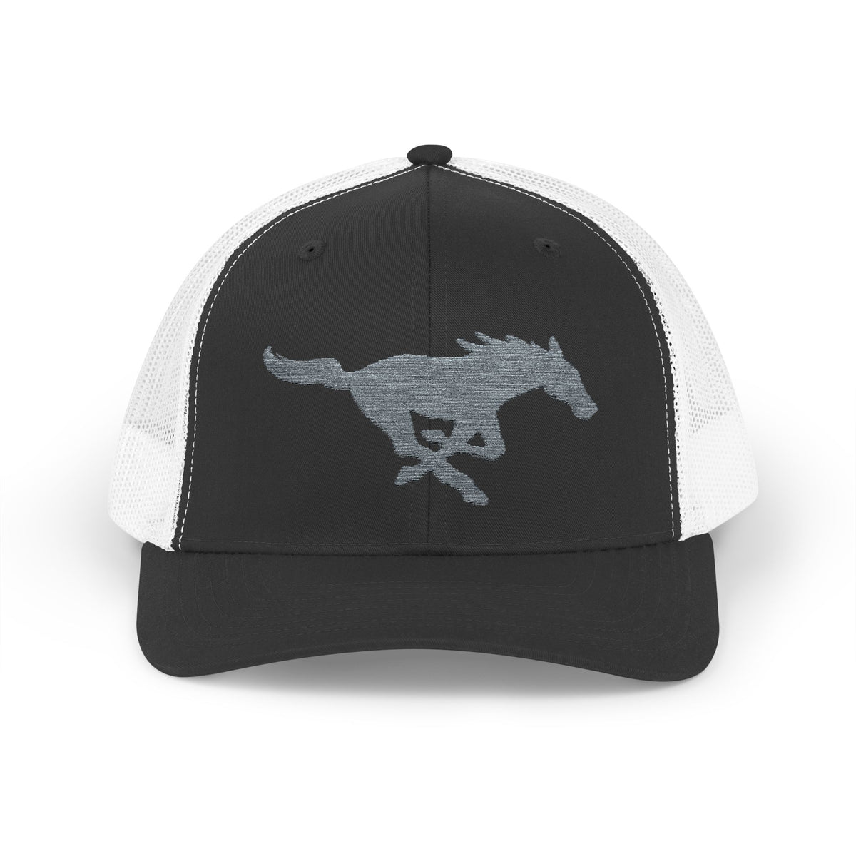 Embroidered Snapback Trucker Hat with horse