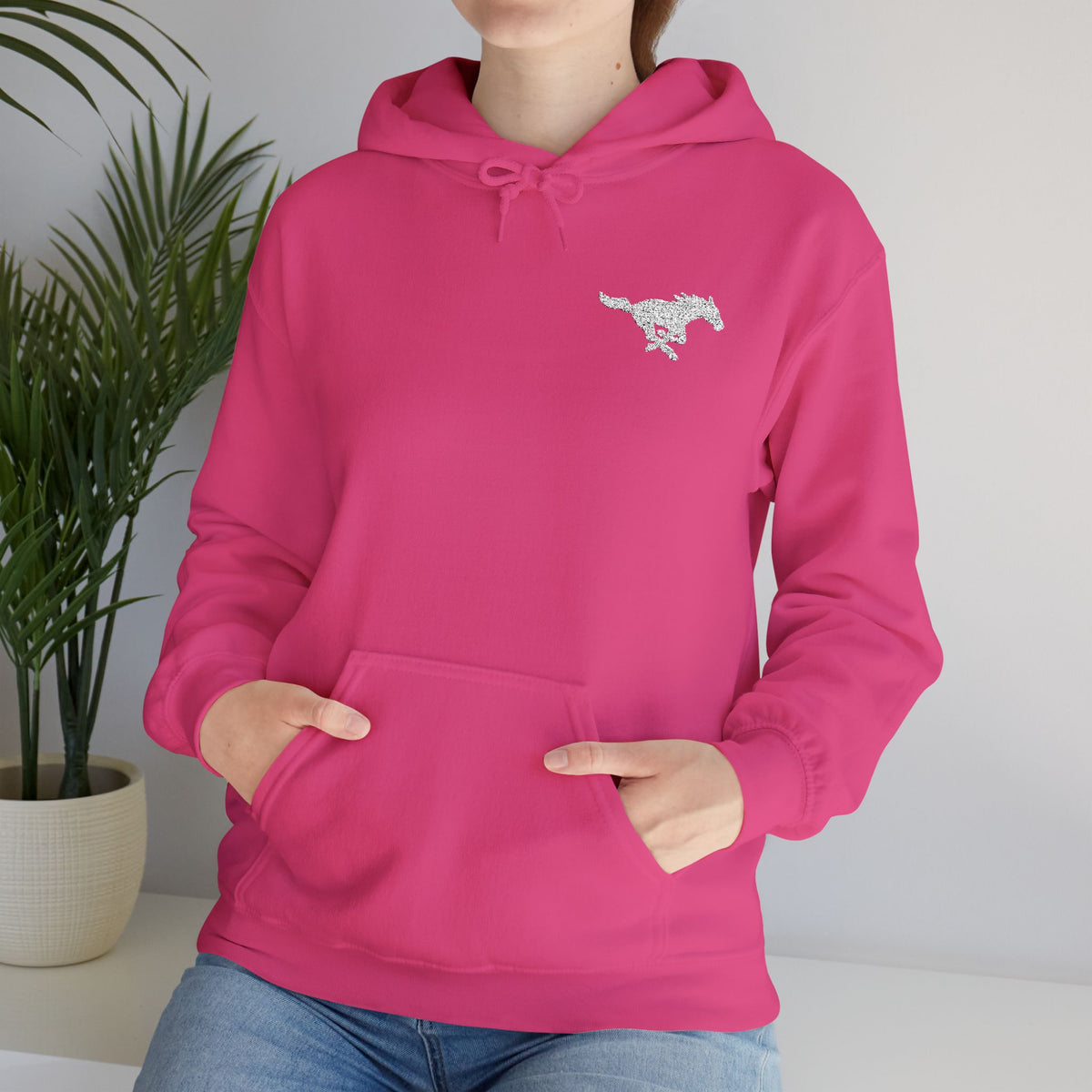 Embroidered Mustang Heavy Blend™ Hoodie