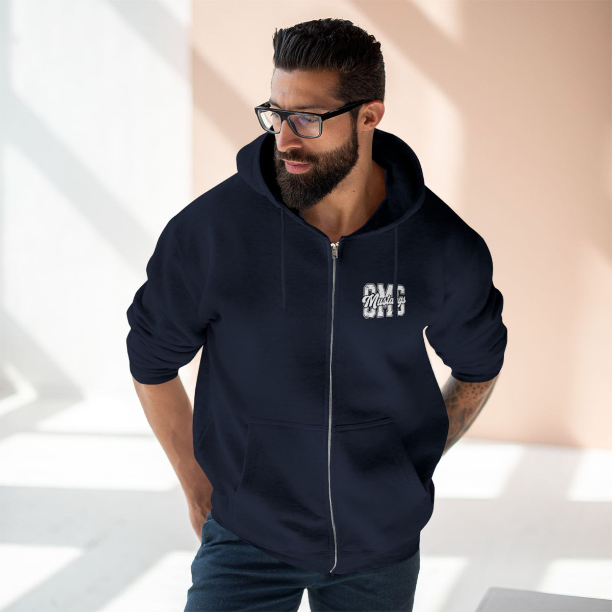 CMS Mustangs Zip Hoodie