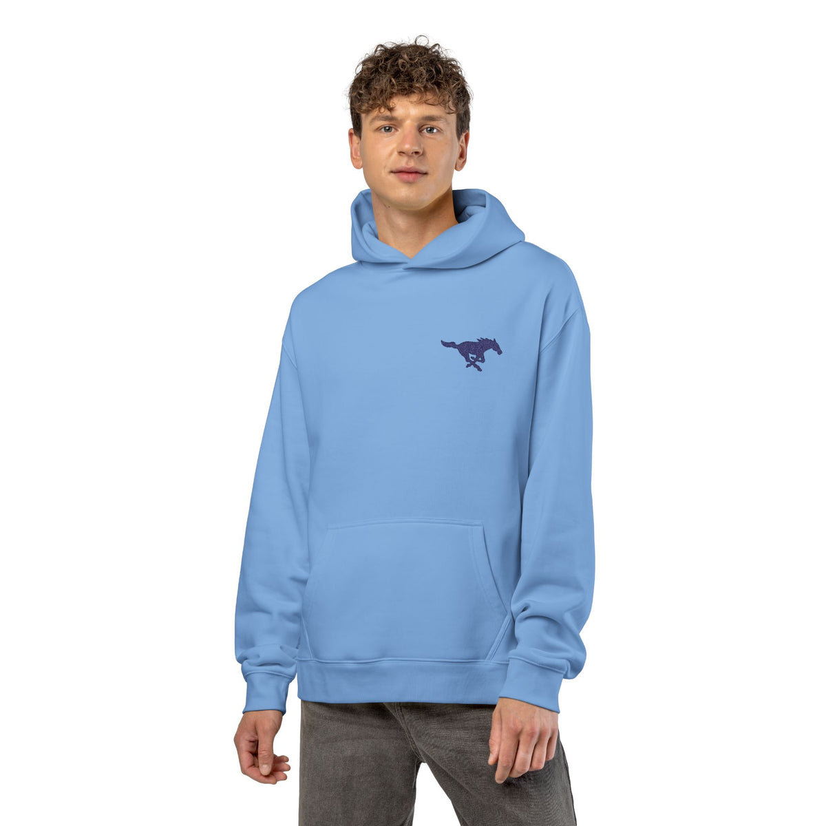 Embroidered Mustang AS Colour Hoodie