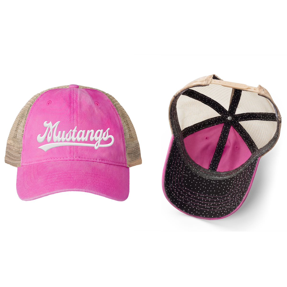 Women's Mustang Washed Mesh-Back Cap