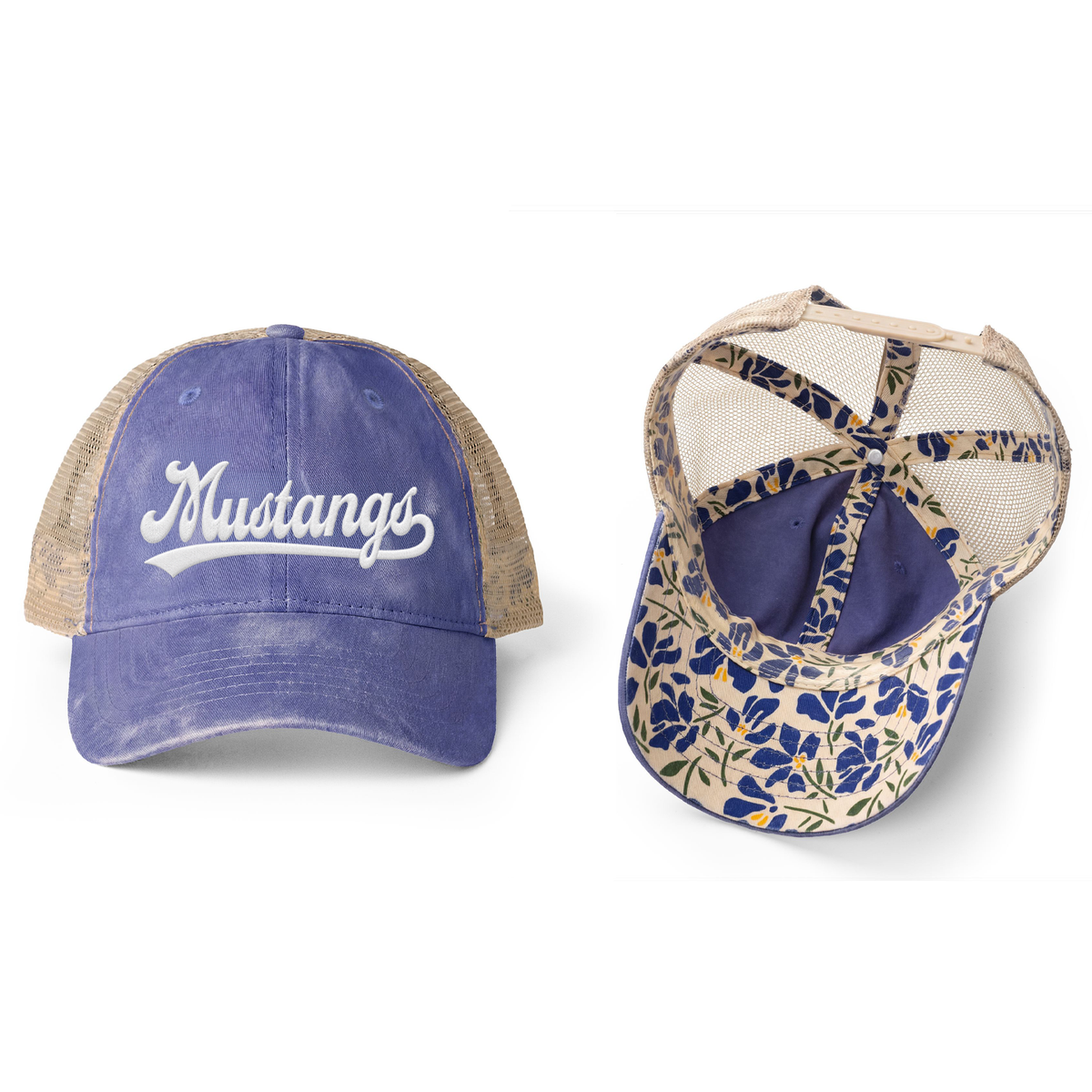Women's Mustang Washed Mesh-Back Cap