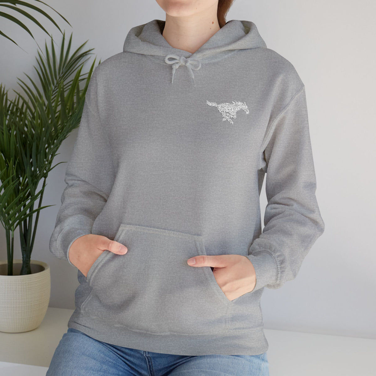 Embroidered Mustang Heavy Blend™ Hoodie