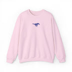 Embroidered Blue Mustang Crewneck Sweatshirt