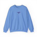 Embroidered Blue Mustang Crewneck Sweatshirt