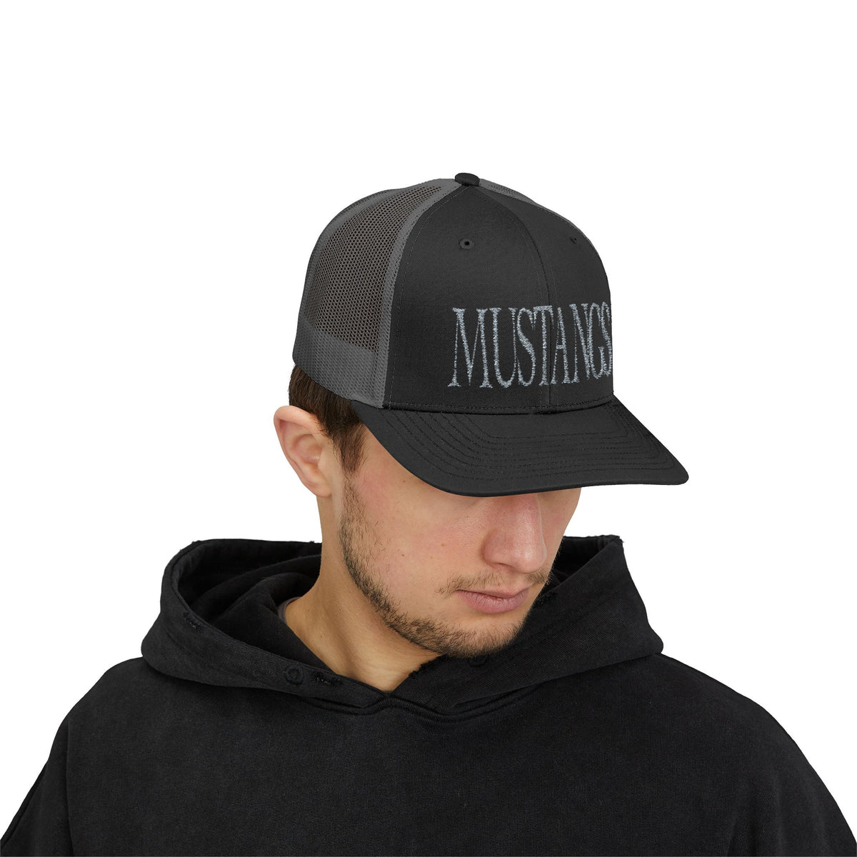 Embroidered Mustangs Trucker Hat