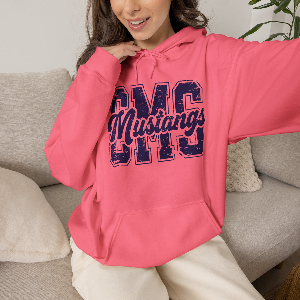 CMS Mustangs Hooded Sweatshirt