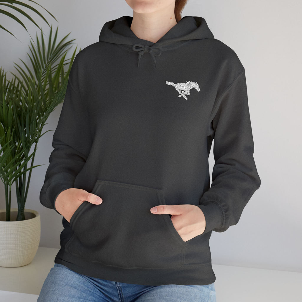 Embroidered Mustang Heavy Blend™ Hoodie