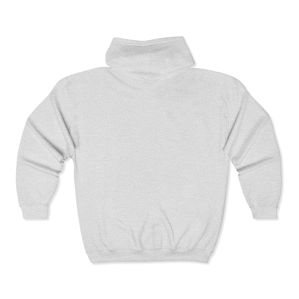 Embroidered Blue Mustang Full Zip Hoodie