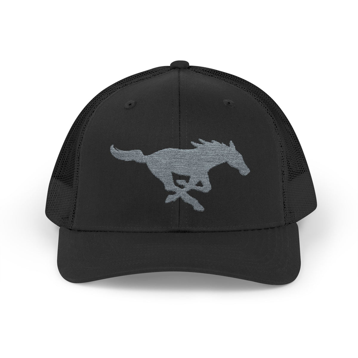 Embroidered Snapback Trucker Hat with horse