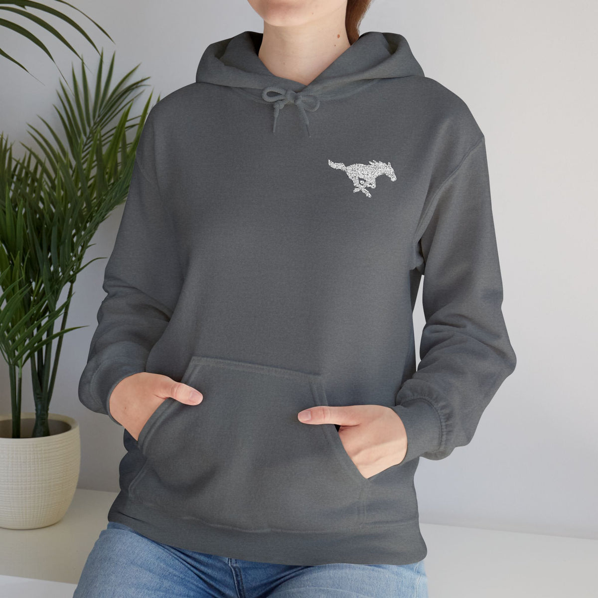 Embroidered Mustang Heavy Blend™ Hoodie