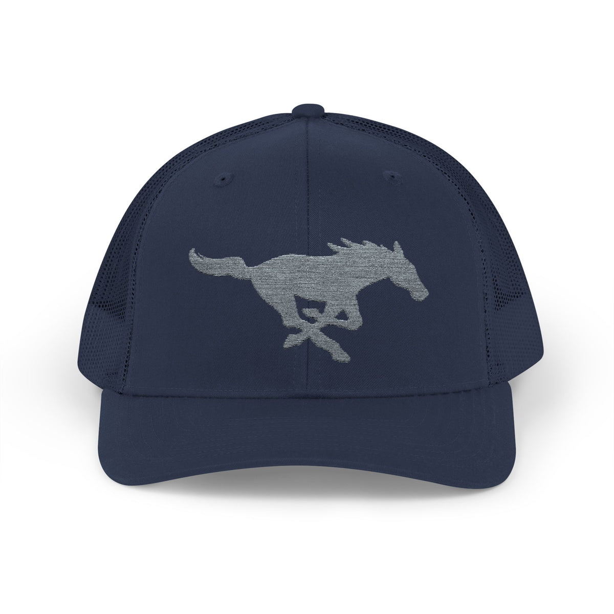 Embroidered Snapback Trucker Hat with horse