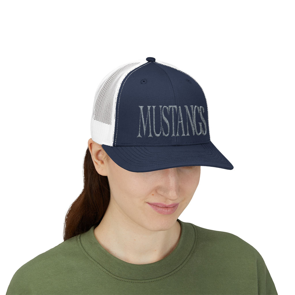 Embroidered Mustangs Trucker Hat