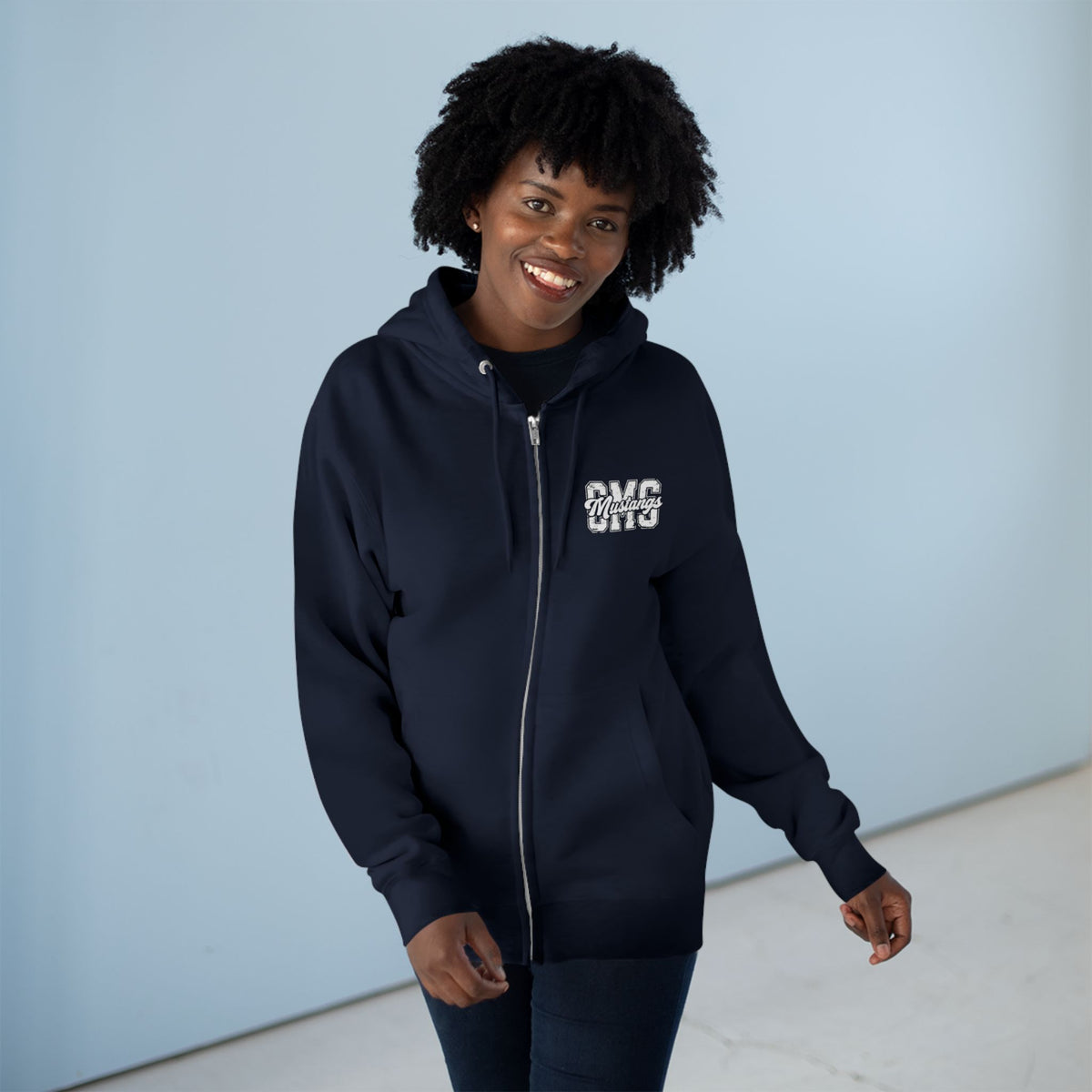 CMS Mustangs Zip Hoodie
