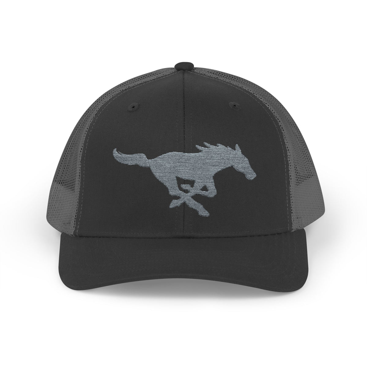 Embroidered Snapback Trucker Hat with horse