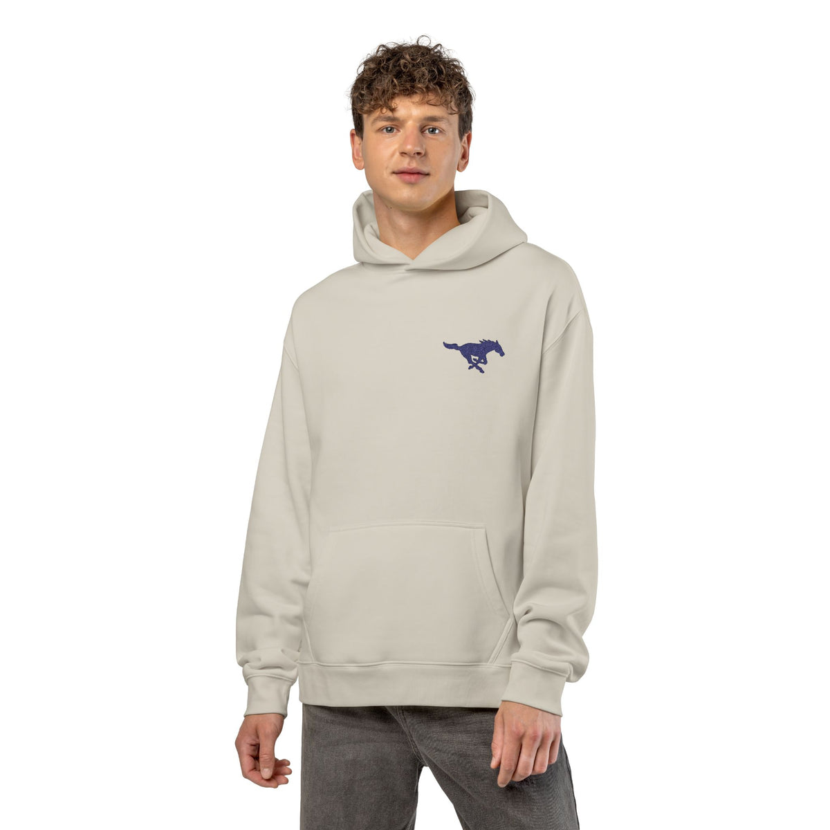 Embroidered Mustang AS Colour Hoodie