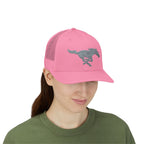 Embroidered Snapback Trucker Hat with horse