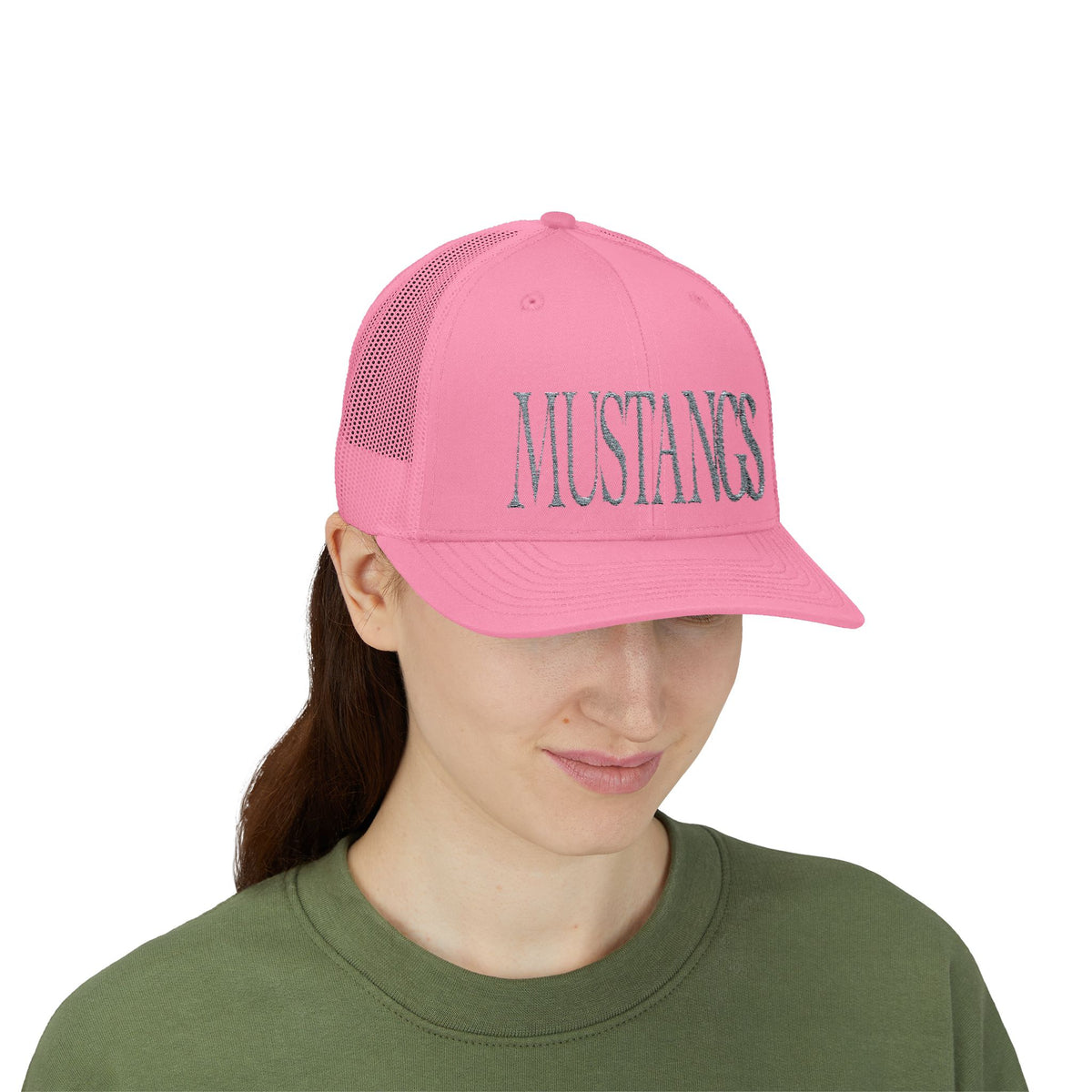 Embroidered Mustangs Trucker Hat